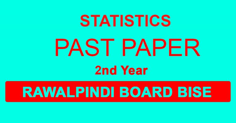 Statistics Past Paper Rawalpindi Board Part 2